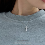 Brilliant Crystal Cross Pendant Necklace