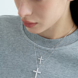 Brilliant Crystal Cross Pendant Necklace