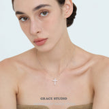 Brilliant Crystal Cross Pendant Necklace