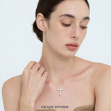 Brilliant Crystal Cross Pendant Necklace
