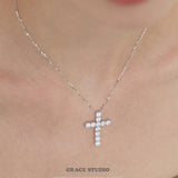 Brilliant Crystal Cross Pendant Necklace