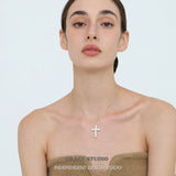 Brilliant Crystal Cross Pendant Necklace