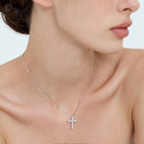Brilliant Crystal Cross Pendant Necklace