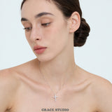 Brilliant Crystal Cross Pendant Necklace