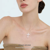 Brilliant Crystal Cross Pendant Necklace