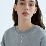 Brilliant Crystal Cross Pendant Necklace