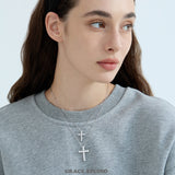 Brilliant Crystal Cross Pendant Necklace