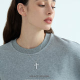 Brilliant Crystal Cross Pendant Necklace