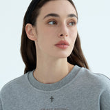 Black Crystal Cross Pendant Necklace