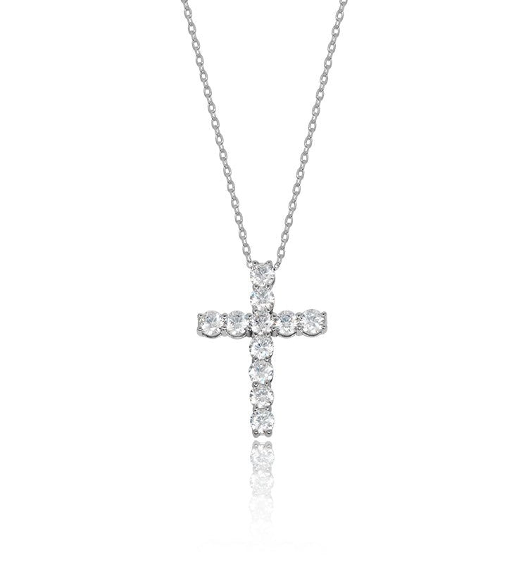 Brilliant Crystal Cross Pendant Necklace