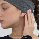 Crystal Channel Set Huggie Hoops