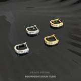 Crystal Channel Set Huggie Hoops