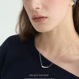 Sculptural Liquid Silver Pendant Necklace