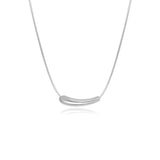 Sculptural Liquid Silver Pendant Necklace