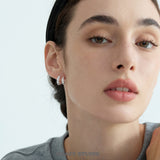 Double Band Pavé Star Stud Earrings