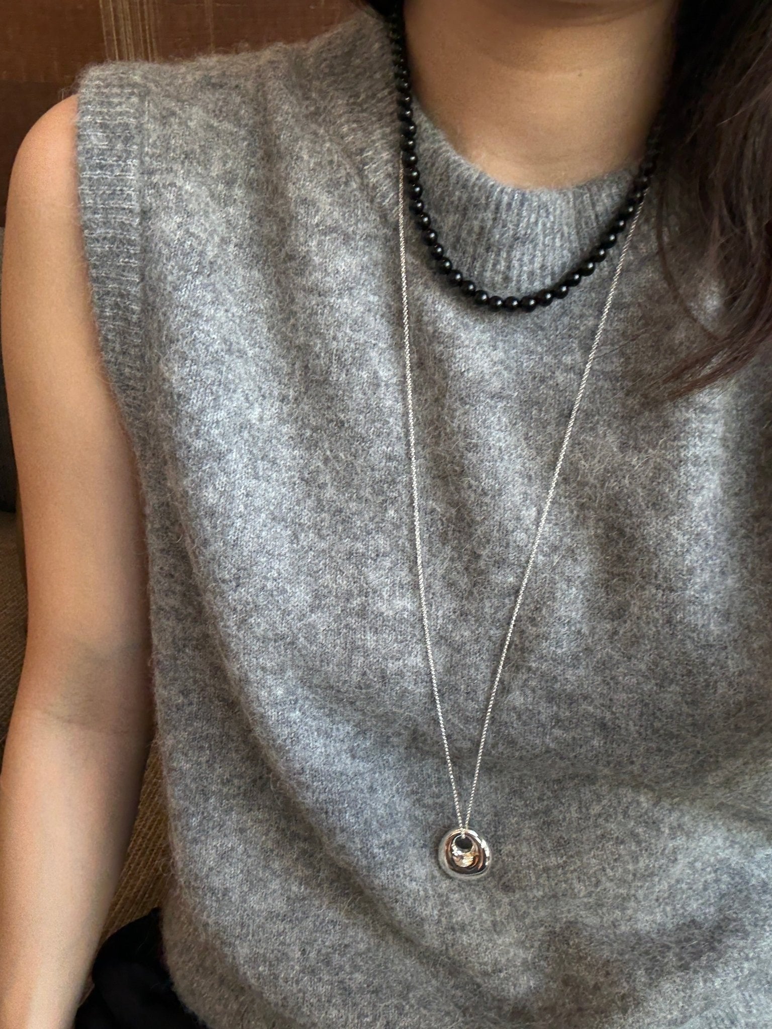 Midnight Orbit Beaded Necklace - Grace Studio