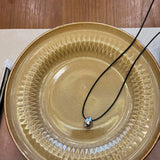 Molten Glow Teardrop Cord Necklace