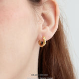 Pearl Studded Huggie Hoop Earrings