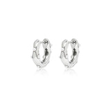 Pearl Studded Huggie Hoop Earrings