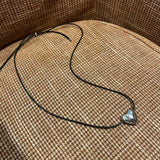 Heartfelt Reflection Puffy Heart Cord Necklace
