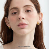 Quilted Crisscross Hoop Earrings