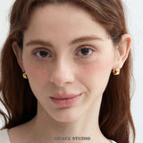 Quilted Crisscross Hoop Earrings