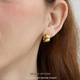 Quilted Crisscross Hoop Earrings