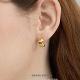 Quilted Crisscross Hoop Earrings