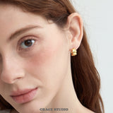 Quilted Crisscross Hoop Earrings