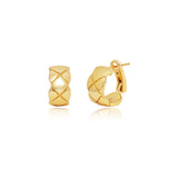 Quilted Crisscross Hoop Earrings