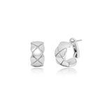 Quilted Crisscross Hoop Earrings