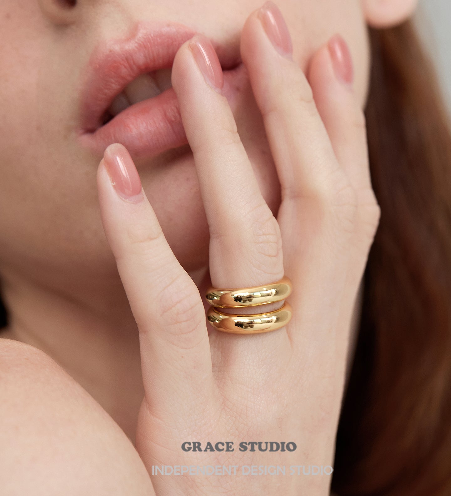 Grooved Dome Band Ring