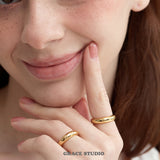 Grooved Dome Band Ring