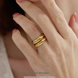 Grooved Dome Band Ring