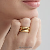 Grooved Dome Band Ring