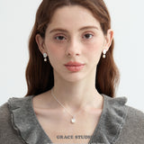Oval Moonstone Pendant Necklace