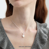 Oval Moonstone Pendant Necklace