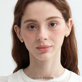 Ribbed Knot Stud Earrings