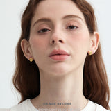 Ribbed Knot Stud Earrings