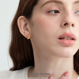 Ribbed Knot Stud Earrings