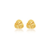 Ribbed Knot Stud Earrings