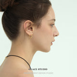 Twisted Rope Gold Hoop Earrings