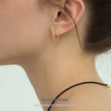 Twisted Rope Gold Hoop Earrings