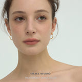 Twisted Rope Gold Hoop Earrings