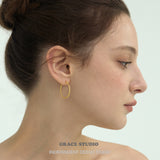 Twisted Rope Gold Hoop Earrings