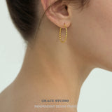 Twisted Rope Gold Hoop Earrings