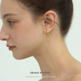 Twisted Rope Gold Hoop Earrings