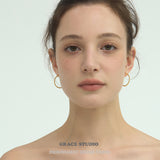 Twisted Rope Gold Hoop Earrings