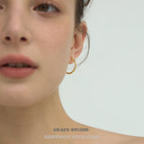 Twisted Rope Gold Hoop Earrings