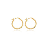 Twisted Rope Gold Hoop Earrings